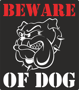 BEWARE OF DOG SIGN 