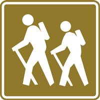 HIKING TOURIST SIGN 