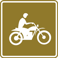 MOTORBIKE TOURIST SIGN 