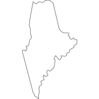 OUTLINE MAP OF MAINE logo